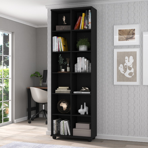 Imagen 2 de 6 de Biblioteca Estanteria 12 Cubos 100 % Mdf 074x225x032 - 1289