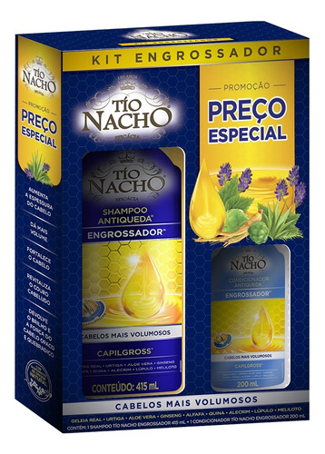 Tio Nacho Kit Engrossador Shampoo 415ml +condicionador 200ml
