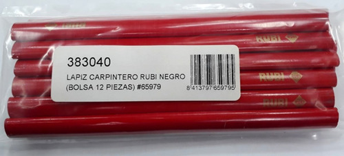 Imagen 2 de 3 de Lapiz Carpintero Rubi 12pzs 65979