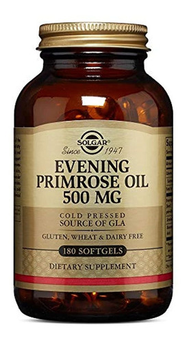 Solgar-aceite De Primrose De Noche, 500 Mg Softgels,00232398