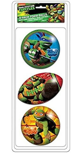Las Tortugas Ninja Juego De Bolas De Espuma De Paquete De 3