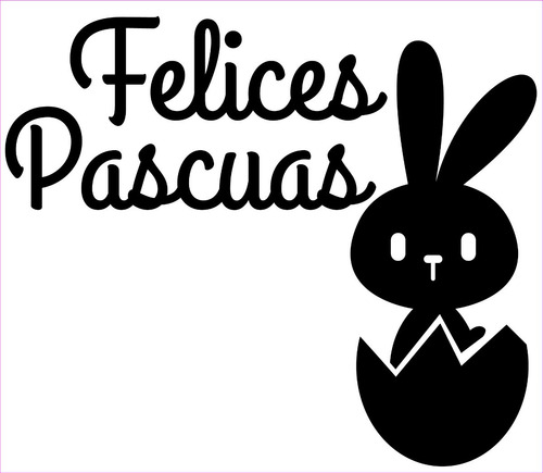 Imagen 10 de 10 de Vinilos Vidriera Felices Pascuas Conejos Huevos