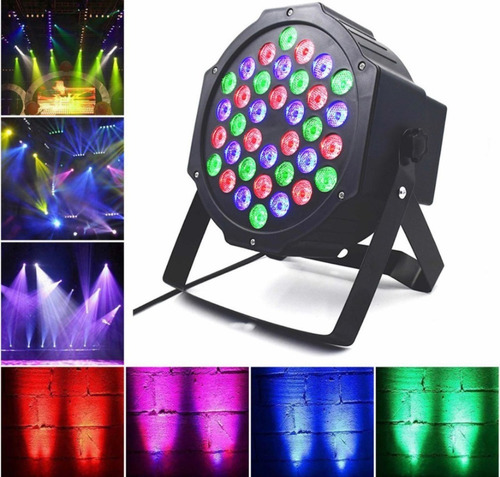 Foco Par 36 Led Rgb Dmx Luces Fiestas Audioritmico