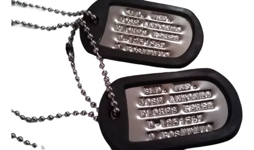 comprar Juego Placas Identificacion Militar Dog Tag Compara Calidad!