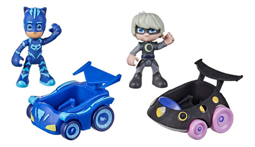 Pj Masks Catboy y Luna Girl. Battle Racers. Incluye Personajes y autos