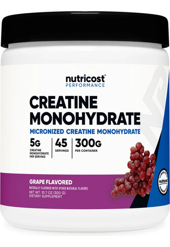 Nutricost Performance Monohidrato De Creatina 300g Sabor Uva
