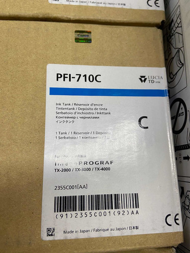 Kit Tintas Plotter Pfi-710 Canon Tx-2000/3000/4000 Nuevas (Usado)