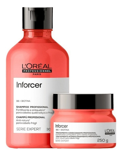 Kit L´Oréal Inforcer Shampoo 300ml + Mascara 250ml