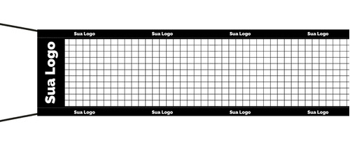 Rede De Vôlei Personalizada Em Nylon Fio 2mm Com 4 Faixas