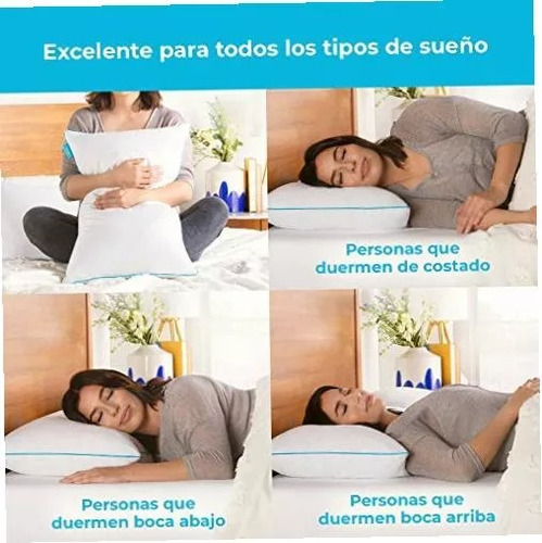 Juego De 2 Almohadas Estándar Linenspa Memory Foam Triturad