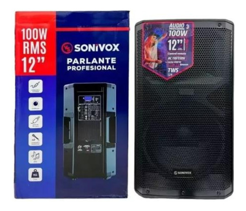 Cabina Activa Sonivox Vs-ac312nb Bluetooth Usb 100 Watts Rms