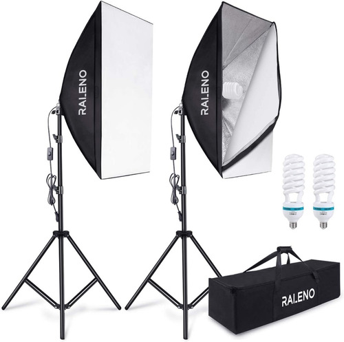 Raleno Softbox Kit De Iluminacion De Fotografia Sistema De I