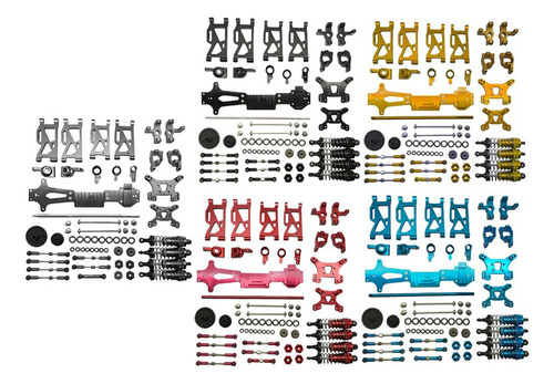 . Wltoys 144001 Rc Car Upgrade Metal Kit Piezas Brazos Rojo