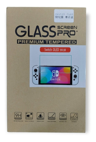 Imagen 1 de 4 de Lámina Protectora Nintendo Switch Oled Vidrio Templado