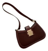 Comprar Cartera Mujer Vintage Moda Marron Mini Bag  Hebilla Niquel Marrón Lisa Níquel Marrón