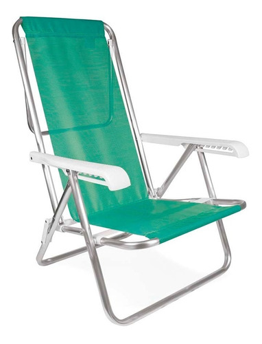 Silla Reclinable Aluminio 8 Posiciones Mor Verde 