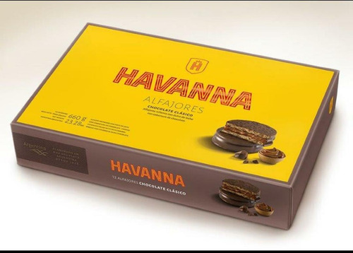 Alfajores Havanna X 12 Chocolate Golosinera Naranjaylimon