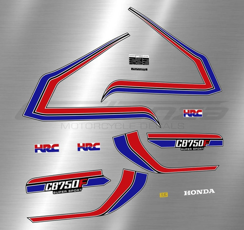 Calcos Honda Cb 750f Super Sport 80/81. Hrc Honda Racing