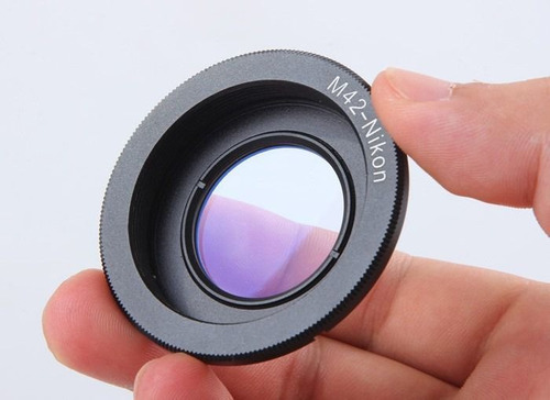 Anillo adaptador de lente Nikon M42 con lente de enfoque infinito