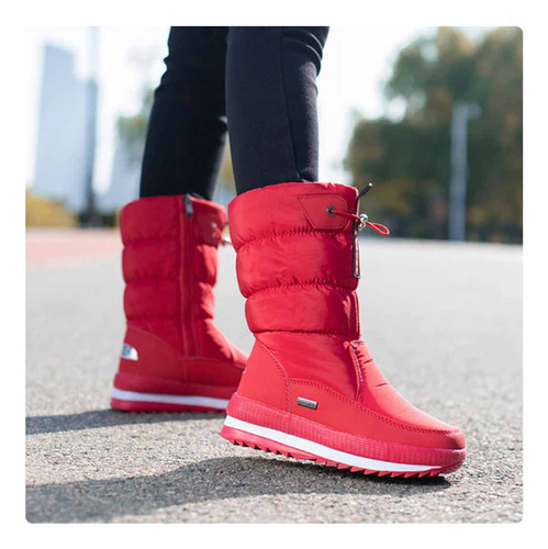 Botas De Nieve Para Mujer Con Plataforma, De Felpa Gruesa, I