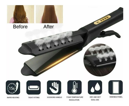 · Una Plancha De Pelo Profesional A Vapor Seco Y Húmedo