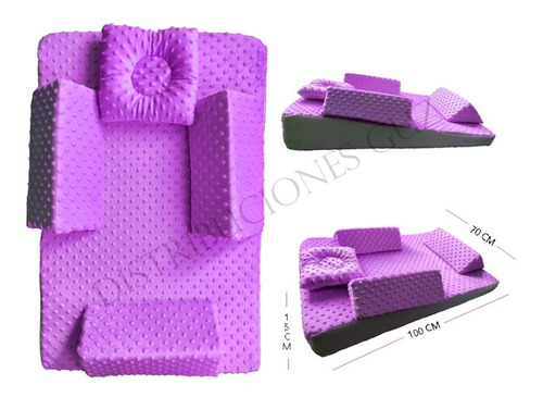 Colchoneta Anti Reflujo Para Bebe 14 Cm De Grosor 1m  Largo