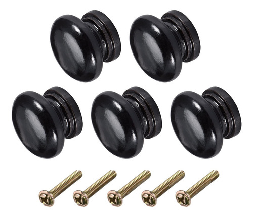 Metallixity Round Wood Drawer Knob, (34mm Dia) 5pcs, Wood P.