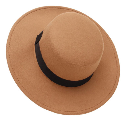 Sombrero Fedora Ala Plana Y Copa Recta. Unisex