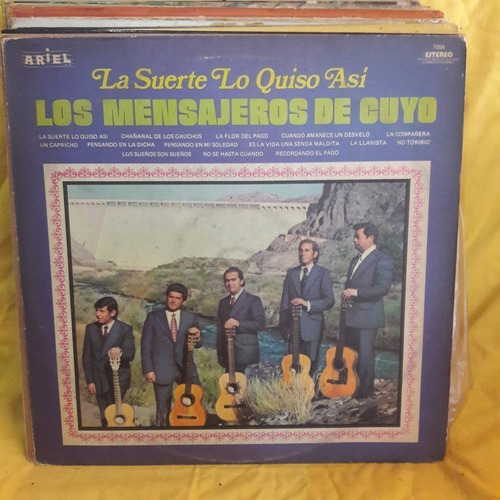 Vinilo Los Mensajeros De Cuyo La Suerte Lo Quiso Asi Iii F2