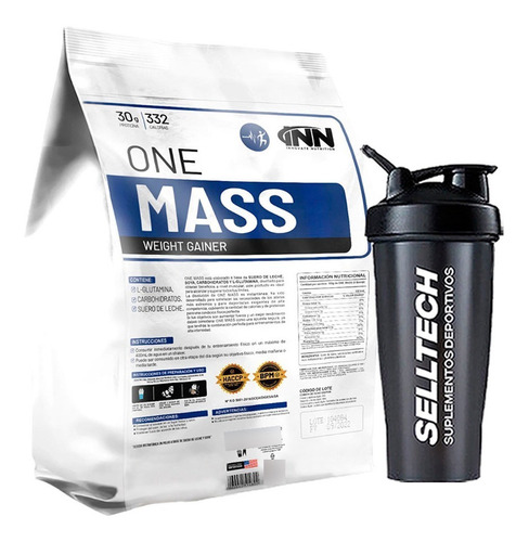 Ganador De Peso Inn One Mass 5kg Chocolate + Shaker