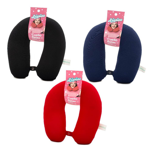 Imagen 1 de 8 de Pack 12 Cuellos Almohada De Viaje Relax Hombre Mujer Niños