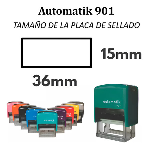 Sello Personalizado Automatik + Texto Hasta 4 Lineas Profesional Escolar