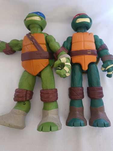Leonardo Y Rafael 27 Cm. Playmates Tmnt Tortugas Ninja (Usado)