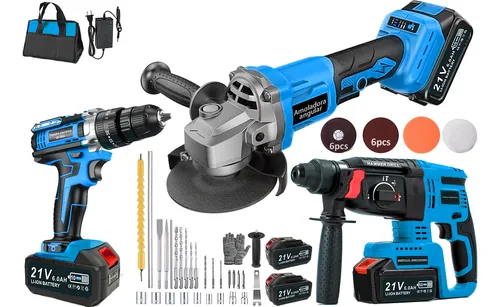 comprar Rotomartillo Taladro, Esmeril Angular Y Destornillador 3pzs
