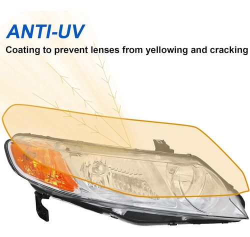 Compatible Con Faros Delanteros Honda Civic 06 07 08 09 10 1