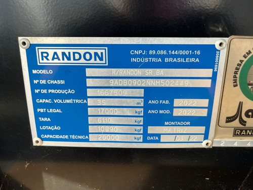 Carreta Rodotrem Basculante Randon 2022 Preta Bitrem 9 Eixo