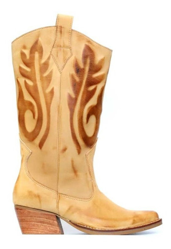 Bota Texana De Dama De Cuero Marcel Calzados (mod.20756)