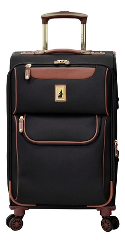 London Fog Westminster 20  Spinner Expandible Carry On, Blac