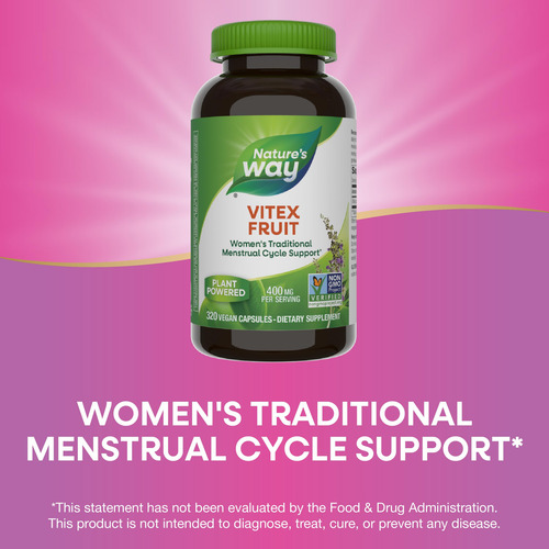 Suplemento Nature's Way Vitex Fruit 320 Cápsulas