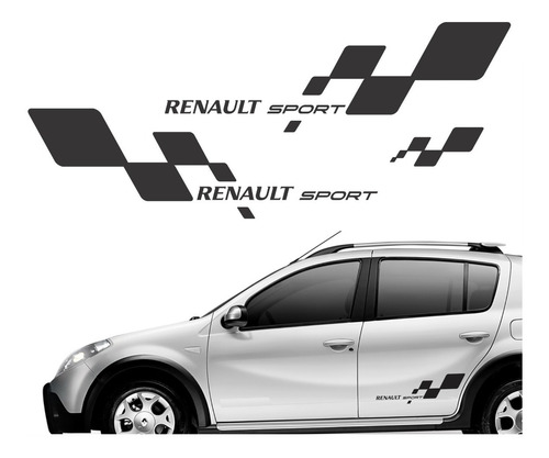  Adesivos Renault Sandero Faixa Lateral Sport Imp173