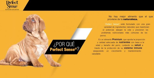 3kg Alimento Perro Perfect Sense Cachorro Raza Chica Ps1802