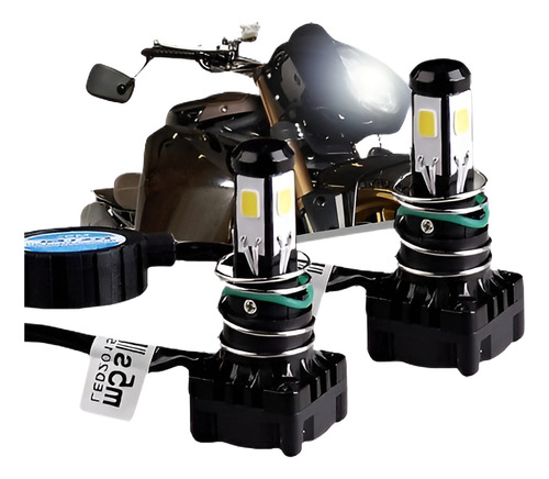 2 X H4 Hid Motocicleta Blanco Linterna Led Motor Hi/lo La Vi