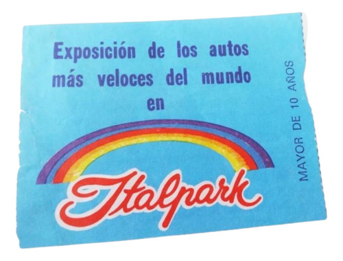 Ticket Entrada Antiguos Italpark Exposicion Auto Logo