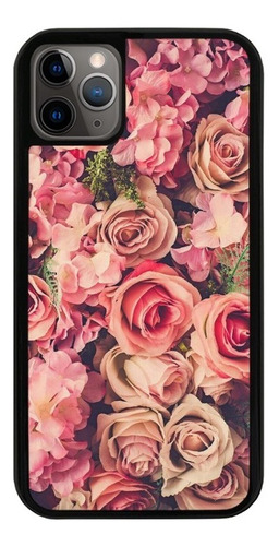 Funda Uso Rudo Tpu Para iPhone Rosas Vintage Flores Moda 