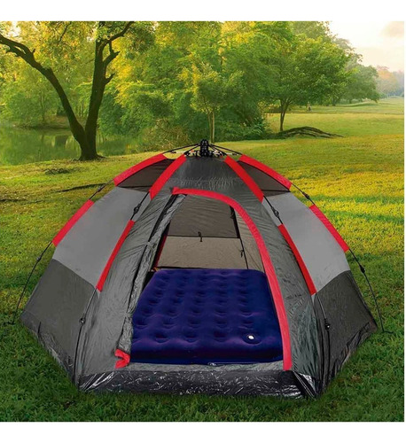 Colchón inflable Mor 9072 2 plazas color Azul hasta 160kg de 137cm x 191cm x 22cm