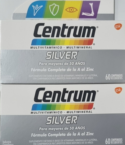 Centrum Silver + De 50 Años Vitamina Y Minerales X 120 Comp