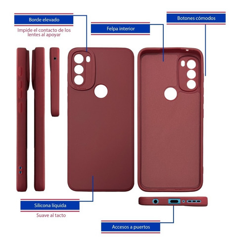 Imagen 2 de 5 de Funda Silicona Protege Camara Gamuza Antigolpe Para Moto G71