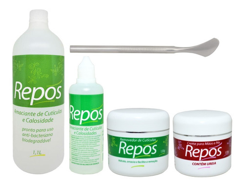 Repos Amaciante De Cutículas 900ml/120ml + Creme 120 + Ureia