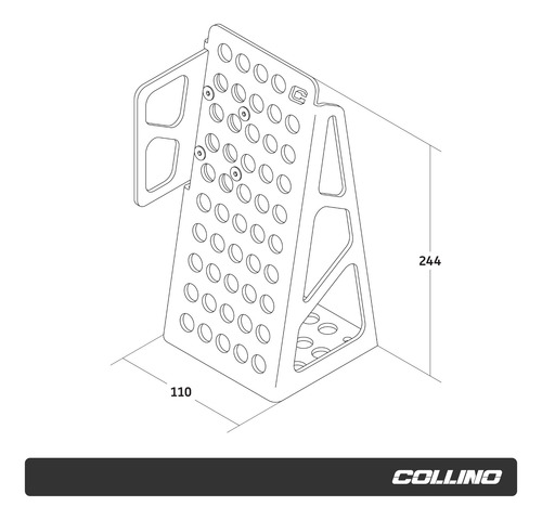 Imagen 2 de 3 de Apoya Pie Aluminio Para Pedalera De Competición Collino