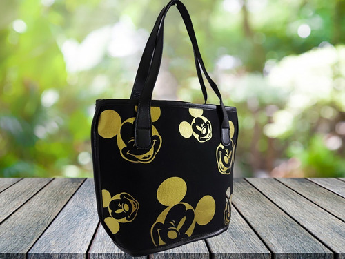 Imagen 3 de 7 de Bolsa Pequeña De Dama De Disney De Mickey Mouse Negro/dorado